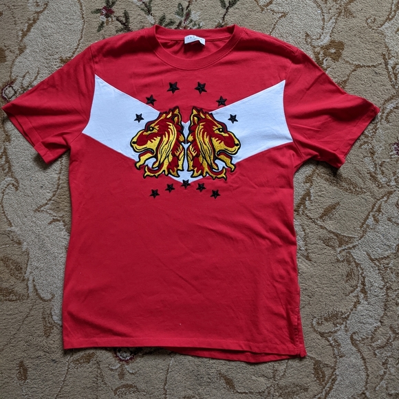 Sandro Gold Lion Embroidery T-Shirt - Picture 3 of 5